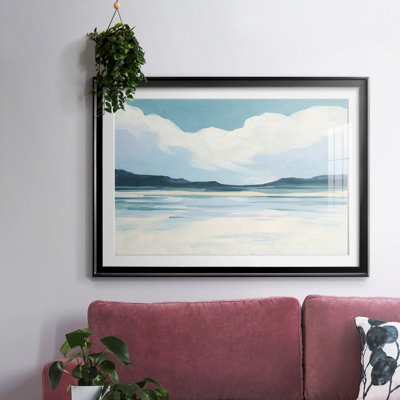 Cream Coastline II, reproduction d'art encadrée