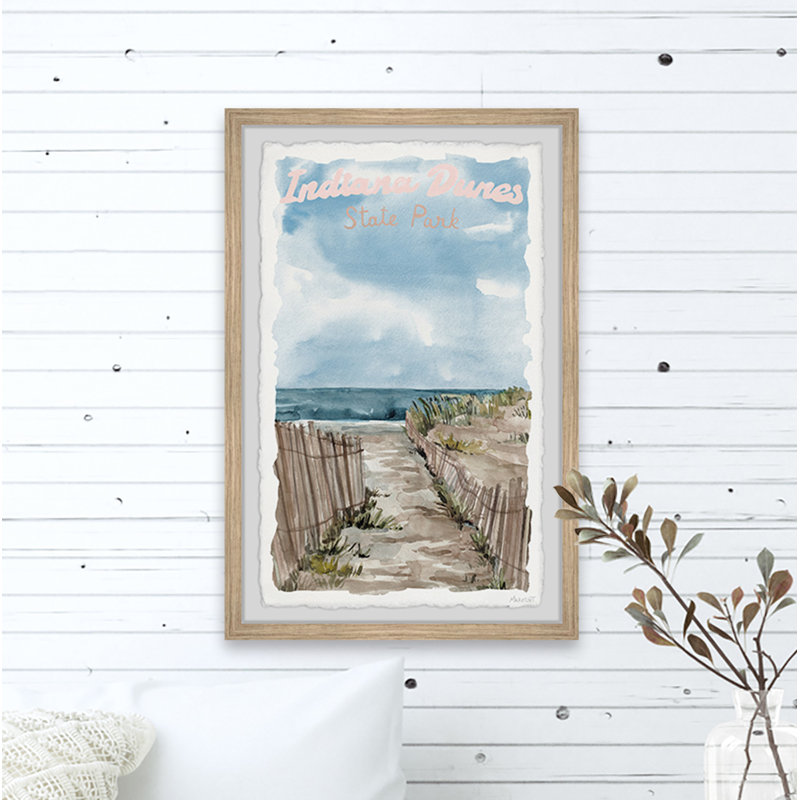 Indiana Dunes State Park par - peinture encadrée, H 18 po x l 12 po x 1,5 po