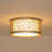ScrollLux 2-Light Fabric Semi Flush Mount Ceiling Light for Hallway
