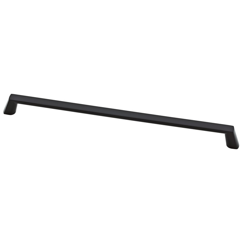 Soft Modern 12 in. (305 mm) Square Cabinet Drawer Pull, Matte Black, 12"