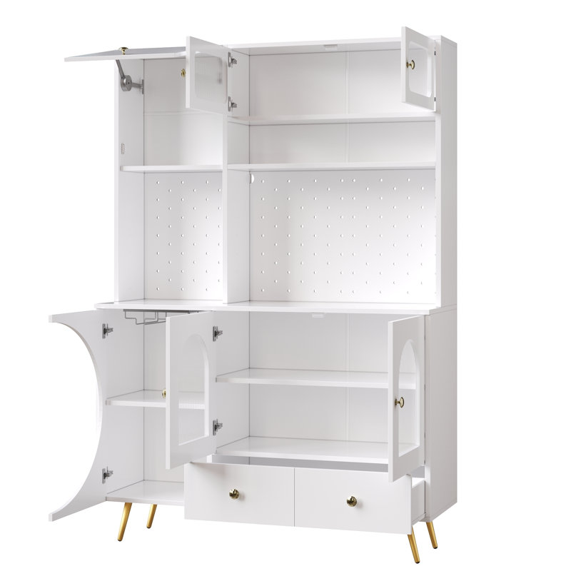 176cm Kitchen Pantry, White