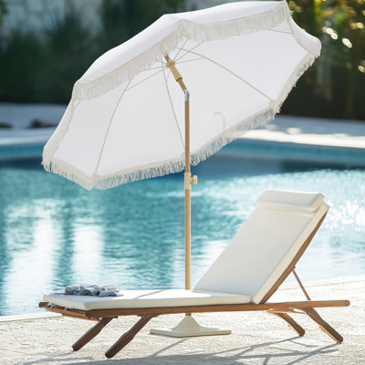 Parasol d'extérieur - Protection contre le soleil, résistant à la pluie, coupe-vent avec fonction d'ouverture / fermeture manuelle - Idéal pour la plage, le camping et les pique-niques