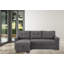 Canapé-lit modulaire réversible en lin gris foncé 84 po avec rangement Destiny-131657724
