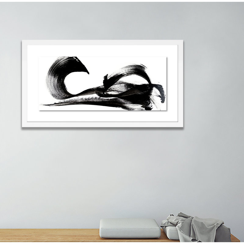 Gentle Emotion Print by Johan Gert Manschot, 13" H x 24" W x 1.5" D, White
