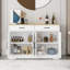 Buffet Style Blanc - 2 tiroirs, 4 portes. Polyvalent pour la salle à manger. , Peint. Buffet Stable Construction. Rangement spacieux