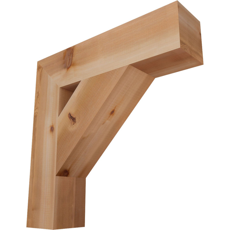 Traditional Block Bracket, Douglas Fir (Smooth), 26" H x 4" W x 18" D