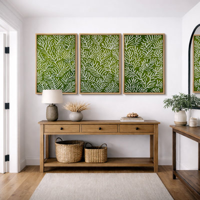 Motif de branches de corail vert