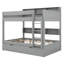 Lit superposé avec rangement et lit gigogne, structure de lit superposé en bois peu encombrante avec tablettes de chevet-156605856-156605859