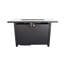 Table de foyer d'extérieur en acier avec couvercle Apisan H 25 po x l 43 po