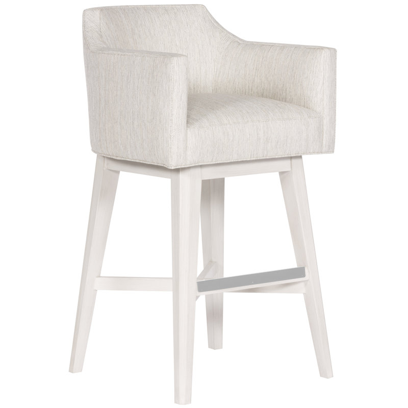 Ian Upholstered Bar Stool with Solid Wood Frame, Extra Tall (34" Seat Height)