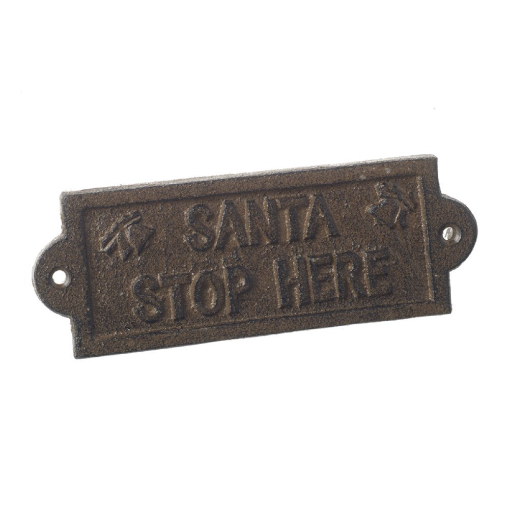 Santa Stop Here Sign