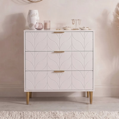 Adams 80 cm W Chest of 3 Drawers