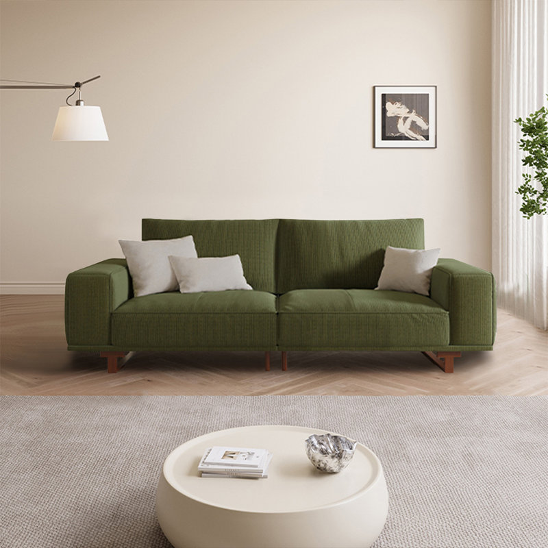 Canapé modulaire en velours côtelé vert, H 34,65 po x l 86,61 po x P 38,58 po, 2