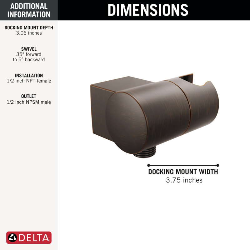 Rotating Wall Mount with Integrated Wall Supply, Venetian Bronze