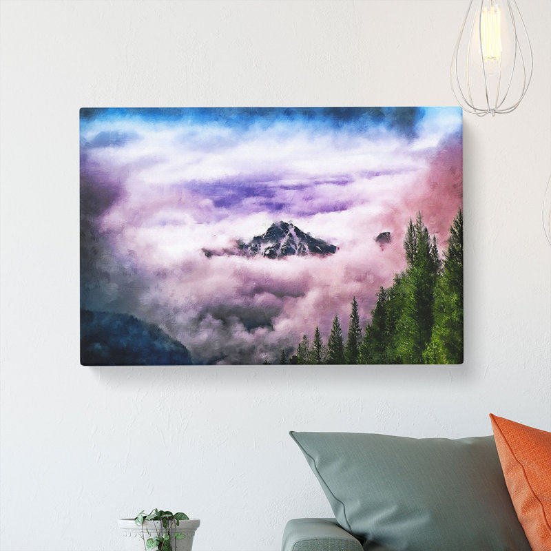 Mountain Peak In Alberta Canada - Wrapped Canvas, 60cm H x 91cm W x 3cm D