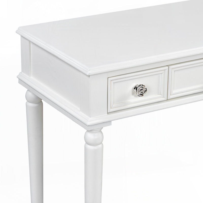 Bureau de maquillage rétro avec grand miroir