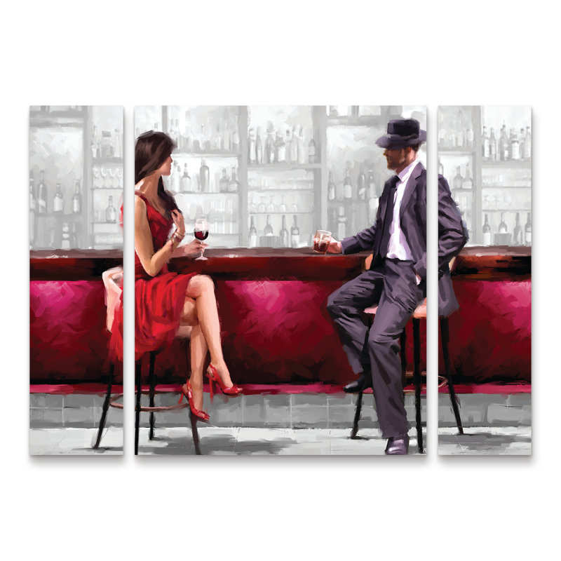 The Macneil Studio «Meeting Version 2», ensemble de 3 panneaux d'art, H 30 po x l 41 po x P 2 po