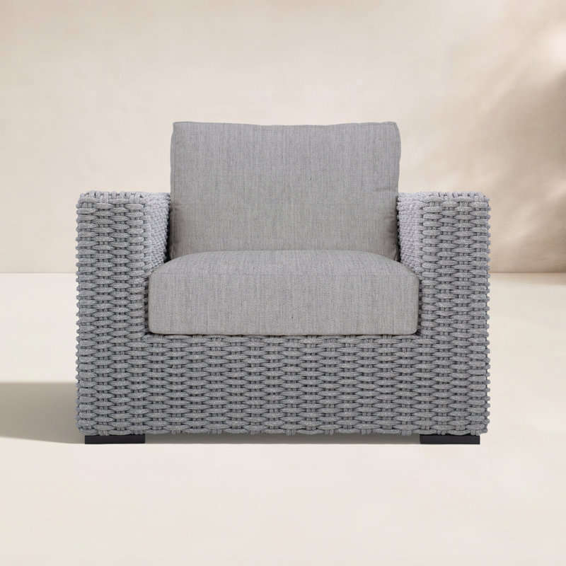 Capri Patio Chair with Cushions, Canvas Granite Sunbrella® Canvas