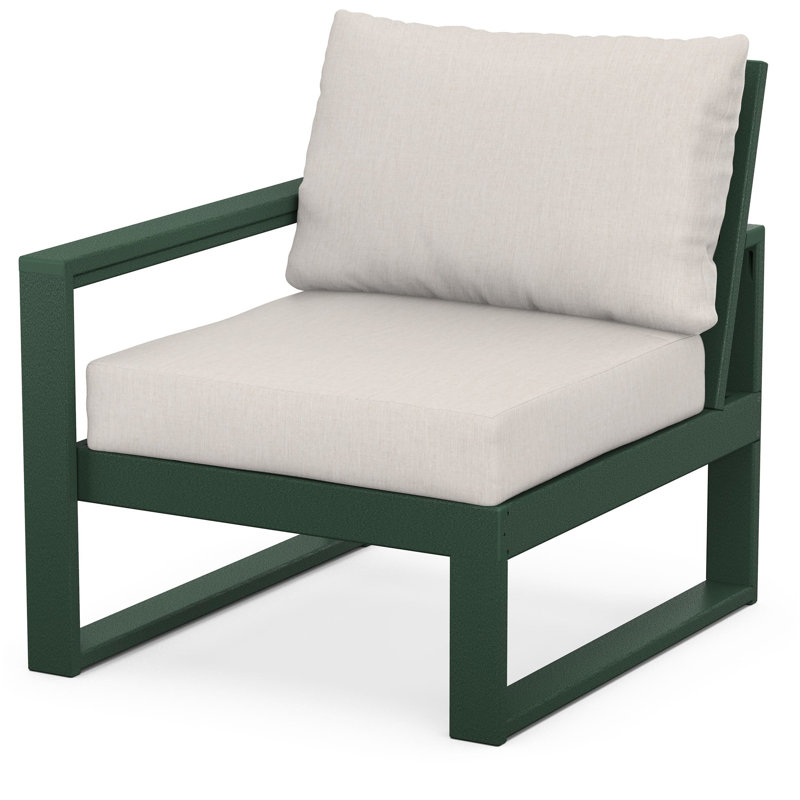 Méridienne d'extérieur POLYWOOD, Bois de frêne coulé, Teck