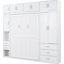 Full Size Bed With Installation Video - Space Saving & Solid Frame White Space With Lockers And Drawers