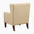 Iris 30" Modern & Contemporary Accent Chair with Textured Fabric Upholstery, Button-Tufted Wing Back, Brown Solid Wood Legs-1116859180