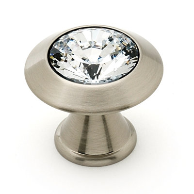 Poignée champignon Swarovski en cristal 1 1/4 po de diamètre