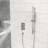 10 Inch Square Shower With Rough - In Valve, Adjustable Slide Bar, Rainfall Shower, Handheld Balanced Easy Installation, Brushed Nickel To Clean,
