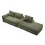 Canapé d'angle en forme de U de 104,3 po, tissu en velours côtelé, ensemble de 2 pièces, canapé de coin, blanc crème, aucun assemblage requis-1234972524-1234972526