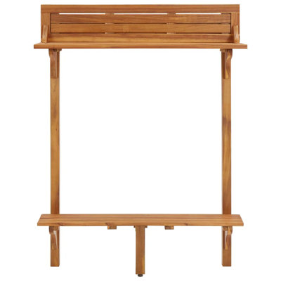 Olivan Rectangular Acacia Outdoor Balcony Table , 90cm cm W 37cm cm D