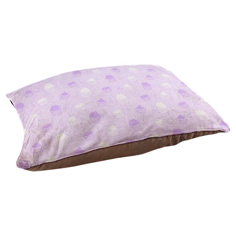 Coussin stylisé pour chat pastel petits gâteaux Byrge, L 9,5 po x l 29,5 po, Mauve