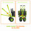 Chariot de jardin en acier vert L 50,50 po x l 25,50 po x H 38,00 po, capacité de 550 lb