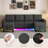 109" Sectional Couches For Living Room, 4 Seat Sectional Sofa With Rgb Light/Wireless Charging/Usb/Type-C-756190069