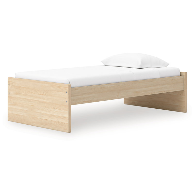 Dunagan Twin Platform Bed, Beige, Twin