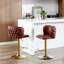 Meubles, tabourets de bar pivotants à hauteur de siège réglable, tabourets de bar rembourrés en polyuréthane moderne avec dossier complet capitonné, pour pub à domicile et îlot de cuisine (ensemble de 2)-564403548
