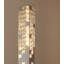 Grand luminaire de plancher carré en cristal incrusté de colonne