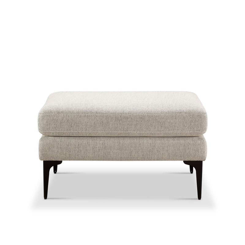 Upholstered Ottoman, Cream 100% Polyester