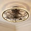 Ventilateur de plafond encastré sans pales de 50 cm (20 po) avec grille, éclairage DEL tricolore et télécommande