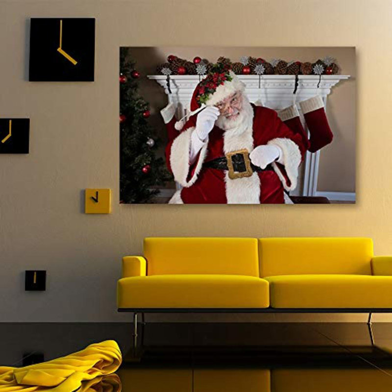 Christmas Holiday Celebration Santa Claus X08 - Photographie sur toile tendue, H 24 po x l 32 po