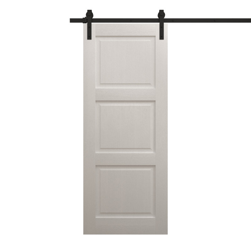 Porte de grange moderne | Ego 5010 | Ensemble de quincaillerie lourde pour rails | Portes intérieures solides, 32 po x 84 po