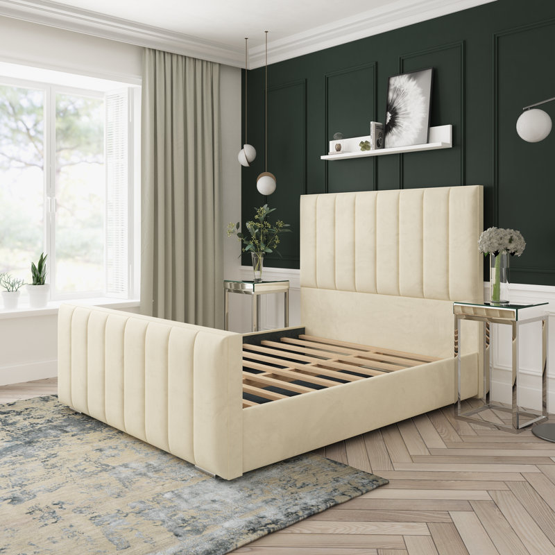 Upholstered Bed, Cream, Small Single (2'6)
