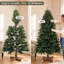 Artificial Christmas Tree, Hinged Xmas Tree with 2419 PE & PVC Branch Tips, 6ft, Green