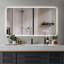 Miroir d'éclairage mural à DEL / miroir de salle de bain / miroir pleine grandeur / miroir de maquillage, éclairage tricolore + gradation + étanche IP44 + anti-buée + interrupteur tactile 24 po x 48 po