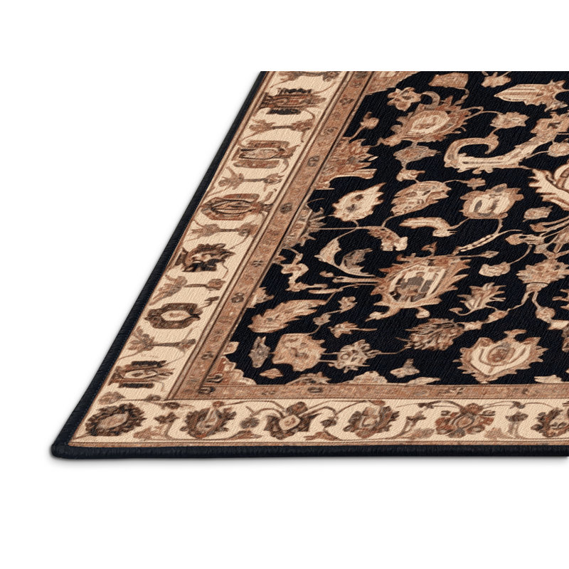 Tapis brun lavable à la machine, Rectangulaire 2 pi x 3 pi