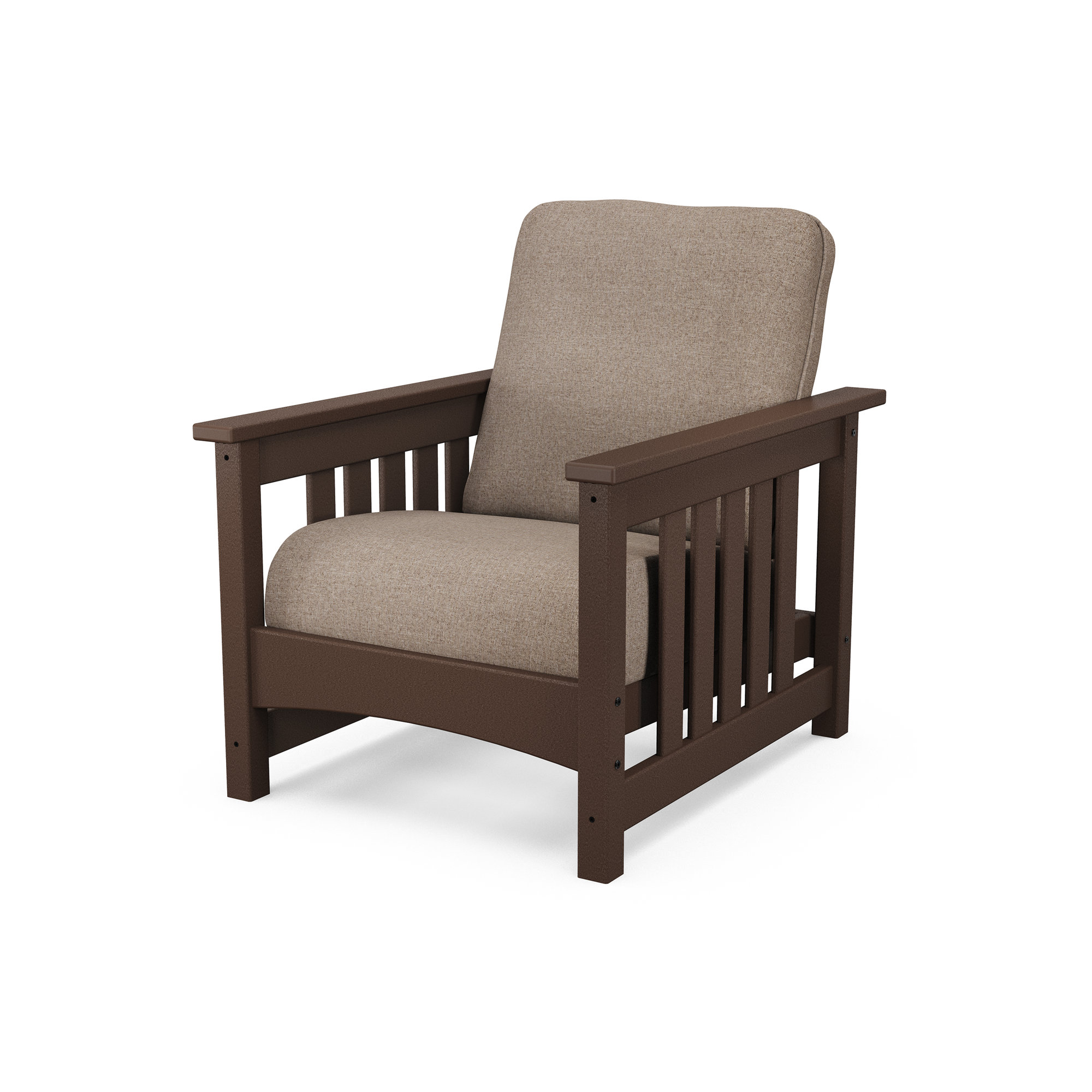 Club Outdoor Lounge Chair, Spiced Brown Revolution®, Dark Beige