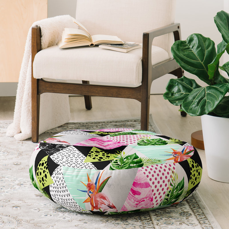 Coussin de plancher tropical géométrique marta barragan camarasa