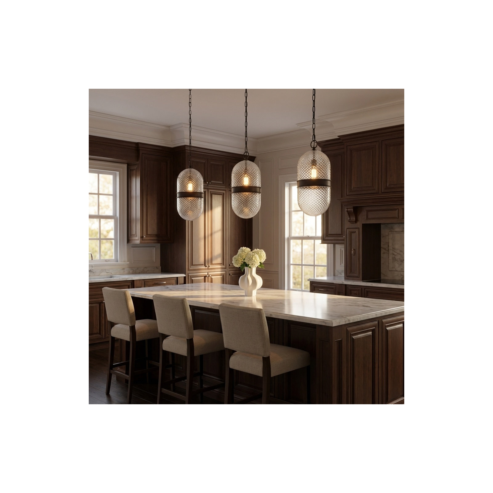 Lucinda 8 Pendant, Aged Iron
