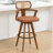 Swivel Upholstered Cane Back Bar Stools-592409349-592409353