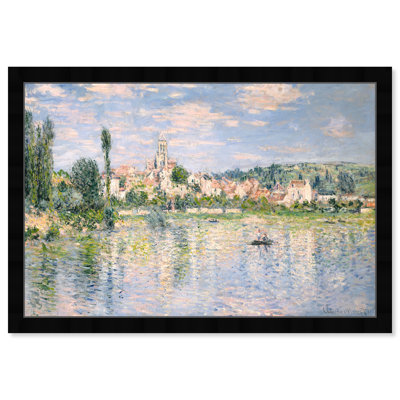 Bleu, «French Landscape in Summer», peinture d'art encadrée