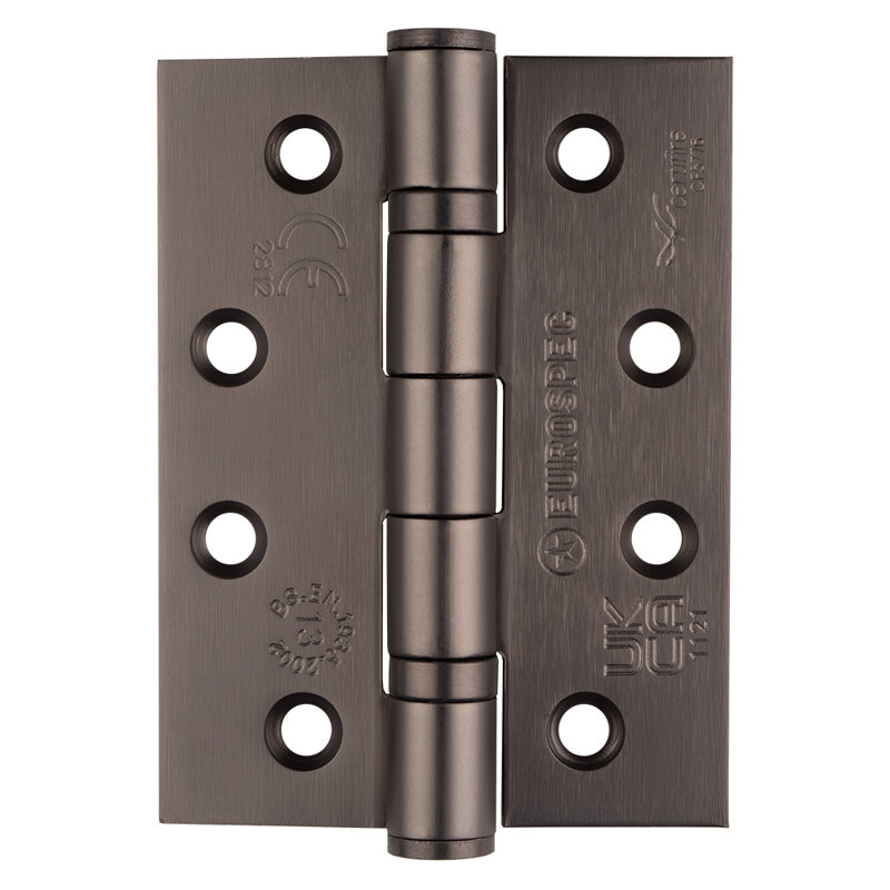 10.2cm H x 7.6cm W Butt Bearing Pair Door Hinges, Matt Bronze