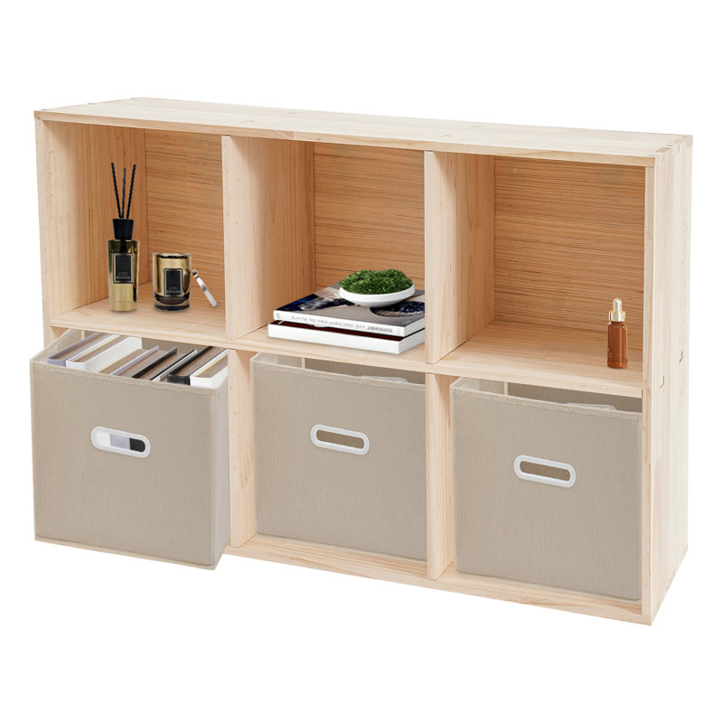 Bibliothèque moderne sur pied en bois massif l 35,43 "avec joints à mortaise et tenon Modern